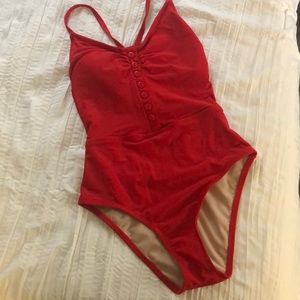 Red One Piece Swimsuit
